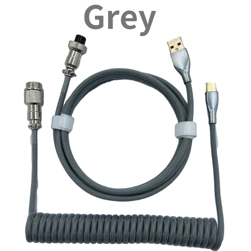 Coiled cable type C Mechanical keyboard wire USB keyboard cable  mechanical keyboard Aviator Desktop Computer Aviation Connector