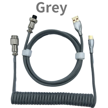 Coiled cable type C Mechanical keyboard wire USB keyboard cable  mechanical keyboard Aviator Desktop Computer Aviation Connector