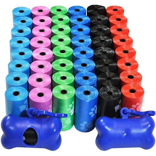 120 Rolls Dog Poop Bags Outdoor Cleaning Poop Bag Outdoor Clean Pet Supplies for Dog 15 Bags/Roll Refill Garbage Bag Pet Supplies