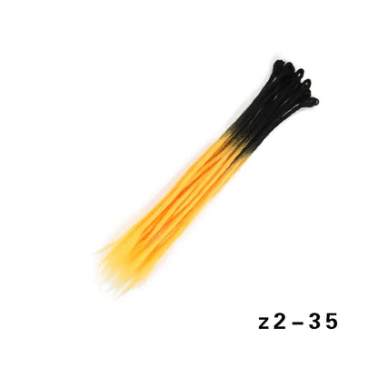 20 Polegada sintético 100% artesanal dreadlock extensões de cabelo fino crochê trançado cabelo backcombed dreads reggae estilo cabelo hippie