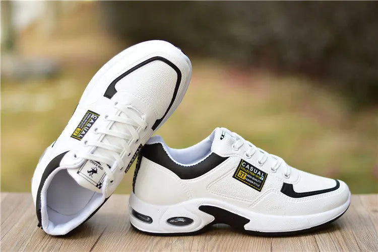Zapatillas de running para hombre, transpirables, con amortiguación de aire, con cordones, antideslizantes, para exteriores