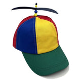 Detachable Propeller Baseball Cap Cotton Color-block Bamboo Dragonfly Sunscreen Adjustable Colorful Helicopter Spiral Hat