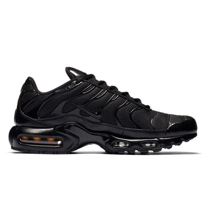 Zapatillas Nike Air Max Plus TN para correr, clásicas, negras triples, para exteriores, para correr, caminar, deportivas, para mujer y hombre.