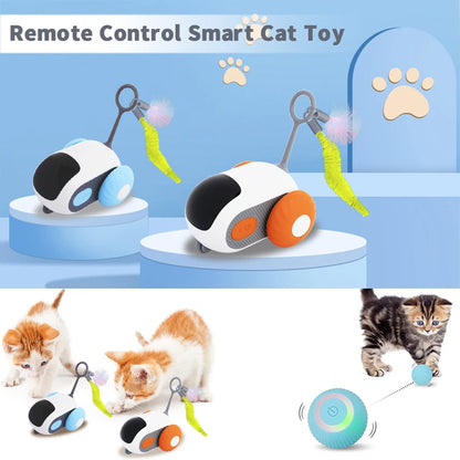 Juguete interactivo inteligente para gatos con gravedad para mascotas, automático, con movimiento y control remoto, para interiores, con forma de pelota, para perros.
