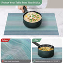 4pcs/set PVC Placemats Heat Insulation Dining Table Mat Waterproof Oil Proof Placemat Table Kitchen Home Party Hotel Accessories