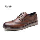 BHKH Male Sneakers Autumn/Winter traf Leather Men Casual Shoes Business Work Office Lace-up Dress shoes For Men Size47