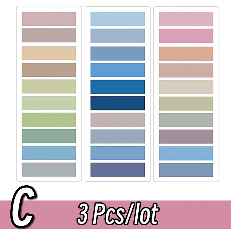 2400S Transparent Colorful Index Creative Memo Pads Office School Stationery Self-Adhesive Stickers Sticky Note Pads