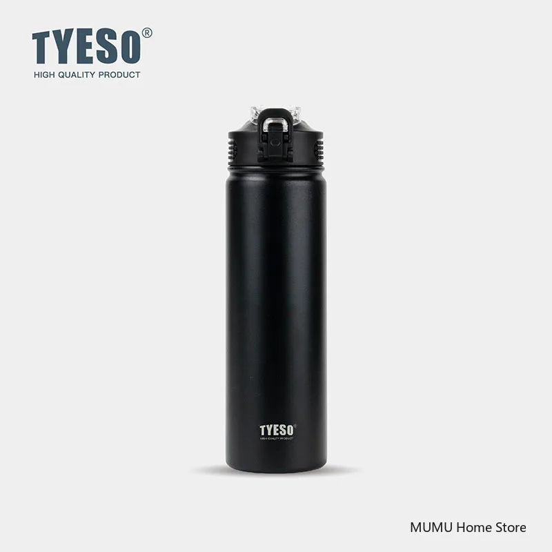 Tyeso 600/750ML Stainless Steel Thermo Bottle Car Thermal Cup Sports Water Bottles Keep Cold and Hot Vacuum Flasks Insulated Cup