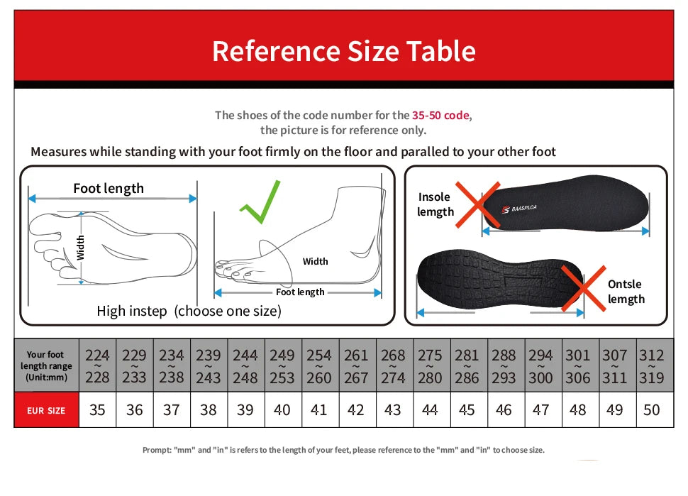 Baasploa Men Casual Sneakers New Mesh Breathable Sport Shoes For Men Lightweight Comfort Running Shoes Non-Slip Outdoor Male