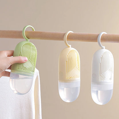 Clothes Dehumidification Box Reusable Hanging Dehumidifier Packs Anti-Mold with Water Collector&Hook for Wardrobe Closet Cabinet