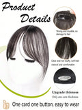 Synthesis Wig Middle-Part Bangs Hair Extensions Clip In Forehead Natural Seamless French Oblique Bangs Eight-Character Bangs
