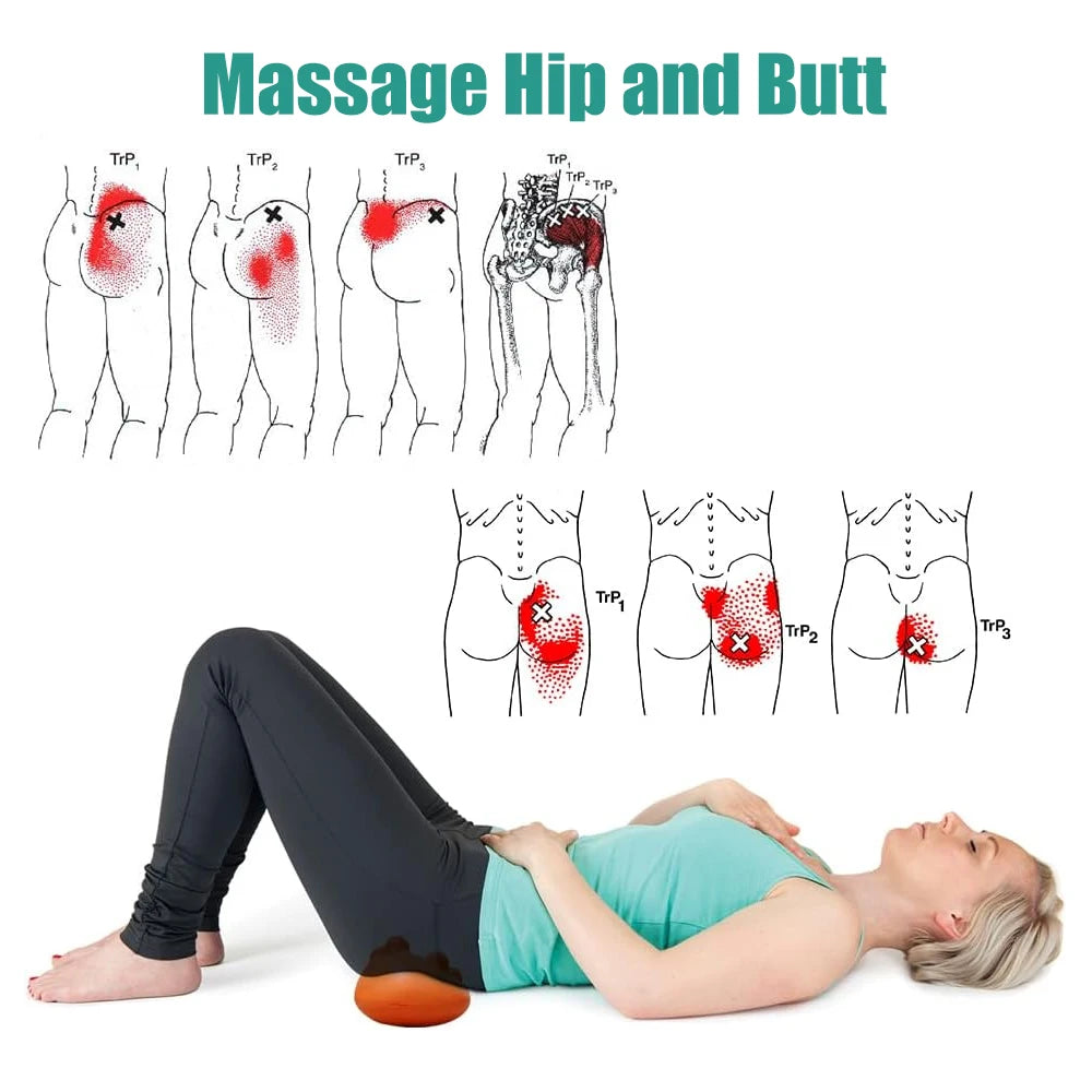 1Pcs Piriformis Stretcher Sciatica Pain in Hip &amp; Lower Back - 14 Trigger Points Massage Release Tight Butt,Deep Glute,SI Joint