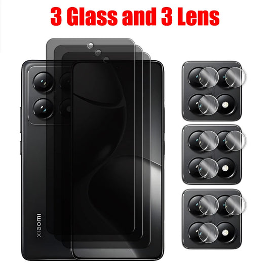 For Xiaomi 14T Pro Glass For Xiaomi 14T 14 T Pro Tempered Glass Anti Peep Privacy Screen Protector For Xiaomi 14T Lens Film