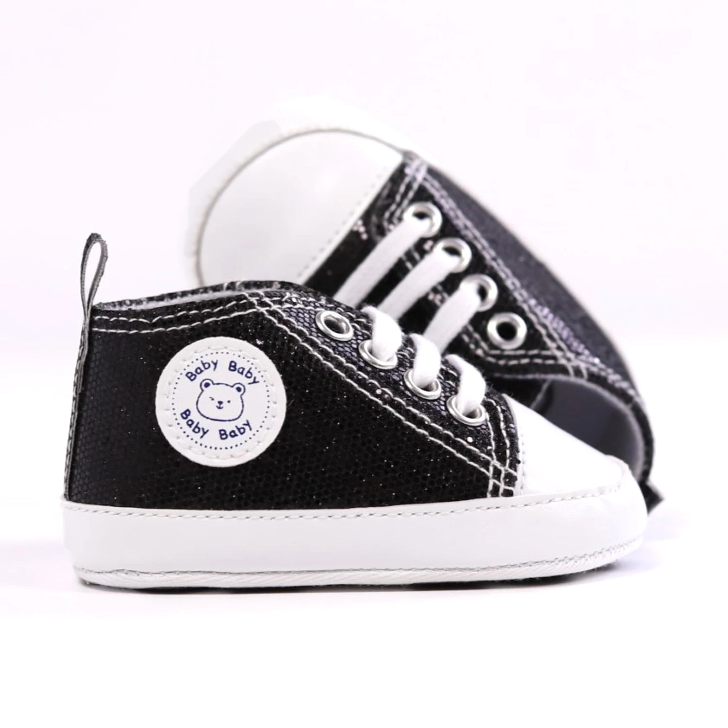 Trendy Comfortable Sequin Sneakers For Baby Boys, Lightweight Non Slip Shoes For Indoor Outdoor Walking, Spring And Autumn