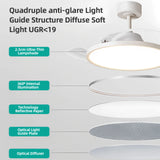 IRALAN Ceiling Lamp Fan Retractable Blades Smart with Remote Control Ceiling Fan with Light Energy Saving Led Living Room Light