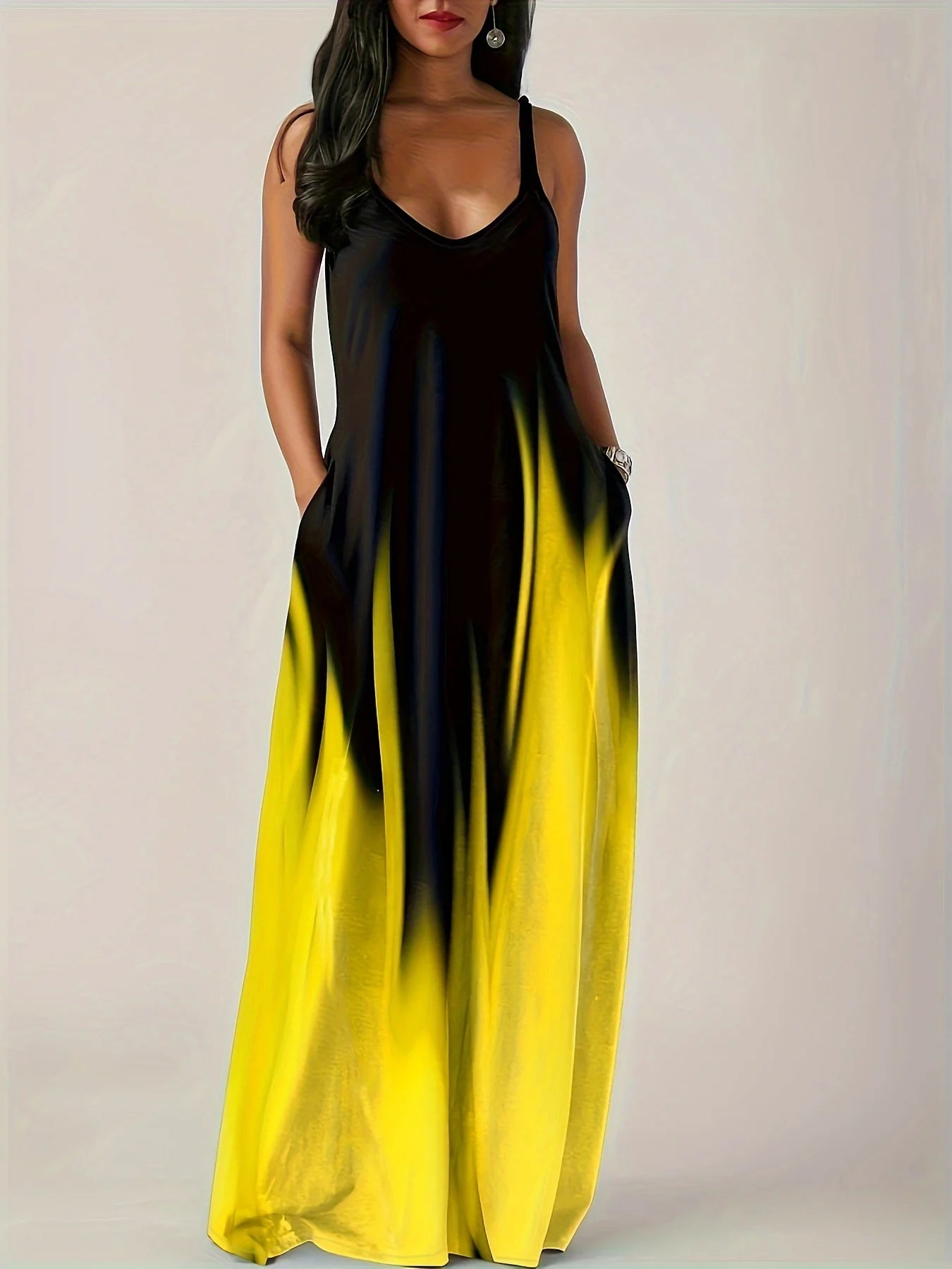 Vestido camisola largo de estilo fresco de verano, moda abstracta, vestido estampado de temperamento callejero, talla grande 