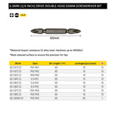Stanley-Long Precision Screwdriver Bits, Shockproof, Phillips, Slotted, PH2, Drill Bits, 1/4 bit, HRC60, ± 2 S2, 110mm, 65mm