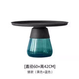 Artistic Glass Coffee Tables, Creative Design End Tables for Living Room , Stylish Accent Tea Table with Various Sizes & Colors