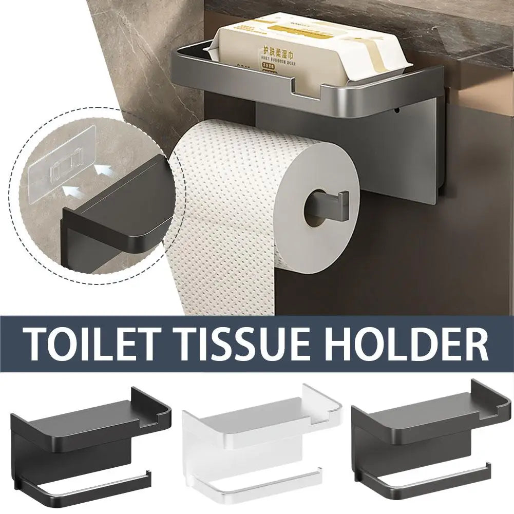 Portarrollos de papel higiénico de pared, de plástico grueso y resistente al óxido, para baño y cocina.