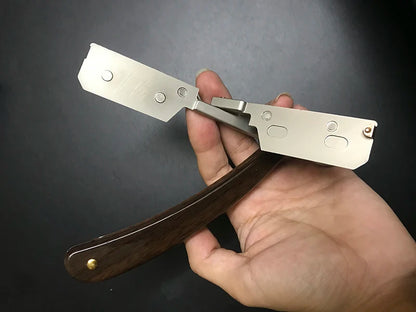 Stainless Steel Folding Shave Knife Beard Straight Razor Hair Dressing Tool Men Manual Convenience Hair Trimmer Shaver Barbeador