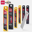 Deli 10pcs/box Knife Blade 9mm 18mm SK5 Metal Blades for Home School Supplies Art Craft Paper Box Cutting Utility Knife Tool