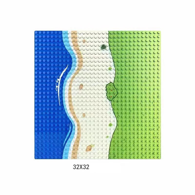 Placa base de 32 x 32, 16 x 32, 16 x 16 puntos, bloques de construcción, placa base de plástico para bricolaje, accesorios de ladrillo clásicos, juguete para niños
