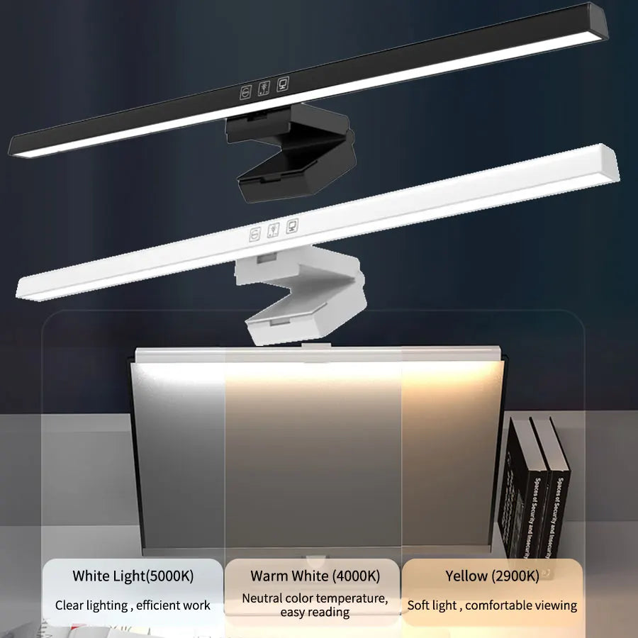 Barra de luz led para monitor, tela regulável stepless, luz suspensa, 50cm, lâmpada de mesa para cuidados com os olhos, lâmpada de mesa alimentada por usb para trabalho, laptop