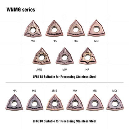 DESKAR 100% Original WNMG080404 WNMG080408 MA MS MQ JMS HA HS LF6018 CNC Lathe Cutting Cutter Carbide Insert For Stainless Steel