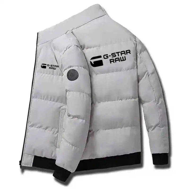 Parka gruesa y cálida con cremallera para hombre, abrigo informal, cortavientos de algodón, acolchada y con cremallera, para invierno, 2024