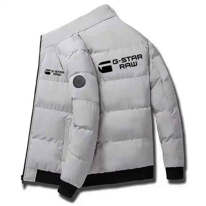 Parka gruesa y cálida con cremallera para hombre, abrigo informal, cortavientos de algodón, acolchada y con cremallera, para invierno, 2024