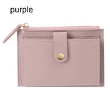 Cute Fashion PU Leather Mini Coin Purse Women Solid Color Credit Card Holder Bags Small Wallet Money Bag Purse Card Holder