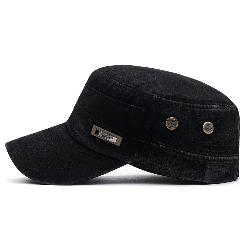 Military Cadet Flat Cap Fashion Clothes Adjustable Snapback Hat Unisex New Fashion Classics Outdoor Casual Sport Baseball Cap