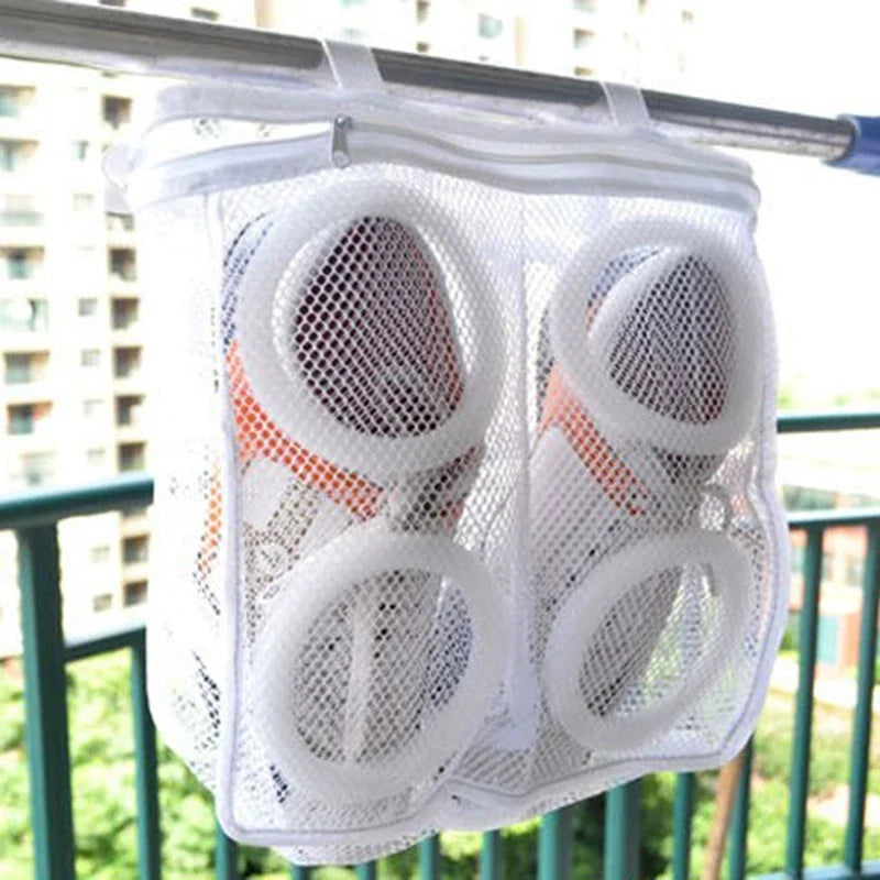 Saco de lavanderia de malha portátil para sapatos Anti-deformação Organizador de roupas de proteção Sacos de armazenamento de viagem