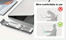 Adjustable Aluminum Laptop Stand - 6-Level Height, Foldable & Portable Design For 8-16” Laptops, Enhanced Ventilation & Heat