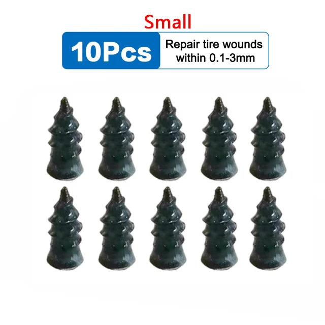 Kit de clavos para reparación de neumáticos de motocicleta, 5/20 piezas, universales, sin cámara, de goma, para reparación de pinchazos de neumáticos, scooters y bicicletas