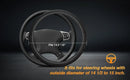 Elastic Elastic Steering Wheel Cover, Warm in Winter, Cool in Summer, Universal 15 Inches (About 38.1 Cm), Microfiber Breathable