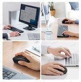 Ergonomic Wireless Bluetooth Mouse 1600DPI for MacBook Tablet Computer Laptop Rechargeable Mouse 2.4GHz USB PC Setup Accessories