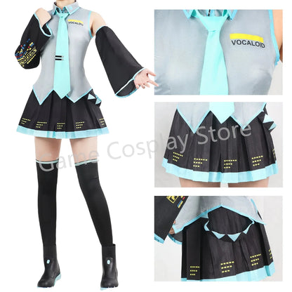 Anime Figures Performance Clothes Miku Cosplay Costume JK Skirt Suit Wig Accessories Halloween Carnival Party Comic Con