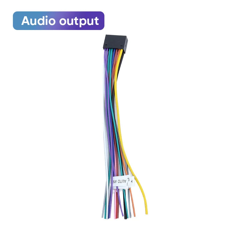 MAMSM Microphone 4G Card Fan USB GPS Rear View Camera RCA Output AUX SIM Slot Radio Converter 16PIN Power Cable For Car Radio