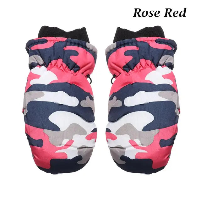 Guantes de invierno para bebés y niños, cálidos, gruesos, resistentes al viento, con dibujos de conejos, de dedos completos, para niños pequeños, niñas de 0 a 5 años 