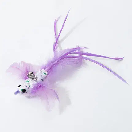 Varita de pájaro/pluma para gato con campana y potente ventosa, manos libres, juguetes interactivos para gatos, ejercicio de caza de gatitos, productos para mascotas