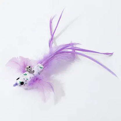 Varita de pájaro/pluma para gato con campana y potente ventosa, manos libres, juguetes interactivos para gatos, ejercicio de caza de gatitos, productos para mascotas