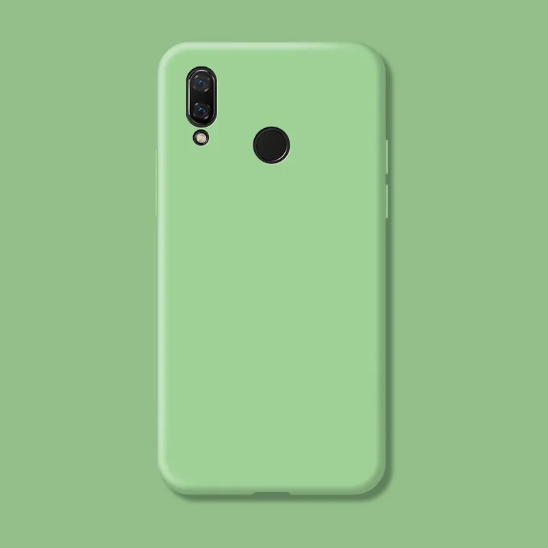 For Huawei P Smart 2019 Case Fundas Original Case Huawei P Smart 2019 Shockproof TPU Liquid Silicone Protective Phone Back Cover