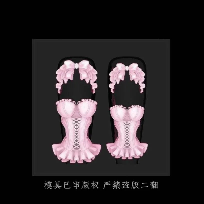 1pc Bowknot Candles Jellyfish Shell Rose Leaf  3D Acrylic Mold Nail Art Decoration Nails DIY Design Silicone  Nails Mold