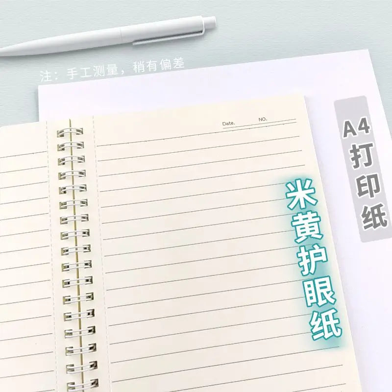 A5 B5 Thickened Spiral Notebooks Perforated Pages Loose-leaf Notebook for Students School Office Stationery Supplies