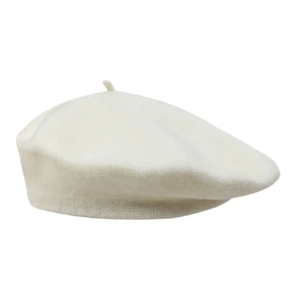 Fashion Warm Winter Wool Berets Hat Retro Solid Color French Artist Hat All Matched Elegant Plain Cap Lady