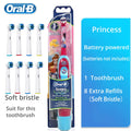 Oral B Electric Toothbrush for Kid Soft Brush Rotation Clean Teeth Brush For Kid Gentle Clean Teeth Waterproof Kid Tooth Brush