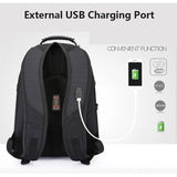 Swiss-Multifunction Bags Mochila duradera para portátil de 17 pulgadas, bolsa de viaje, mochila universitaria, puerto de carga USB, resistente al agua