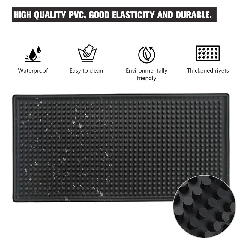 PVC Bar Mat Anti-slip Cafe Bar Mats Home Cup Mat Waterproof Heat Resistant Durable Drain Bar Service Spill Mat for Home Bar Cafe