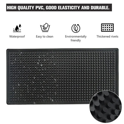 PVC Bar Mat Anti-slip Cafe Bar Mats Home Cup Mat Waterproof Heat Resistant Durable Drain Bar Service Spill Mat for Home Bar Cafe